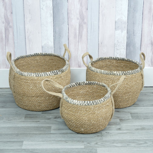 House of Hampton 3-tlg. Korb-Set aus Korbgeflecht | Wayfair.de